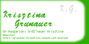 krisztina grunauer business card